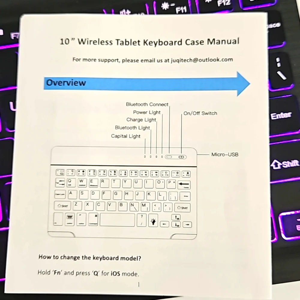 Wireless Keyboard Phone/ Tablet 10